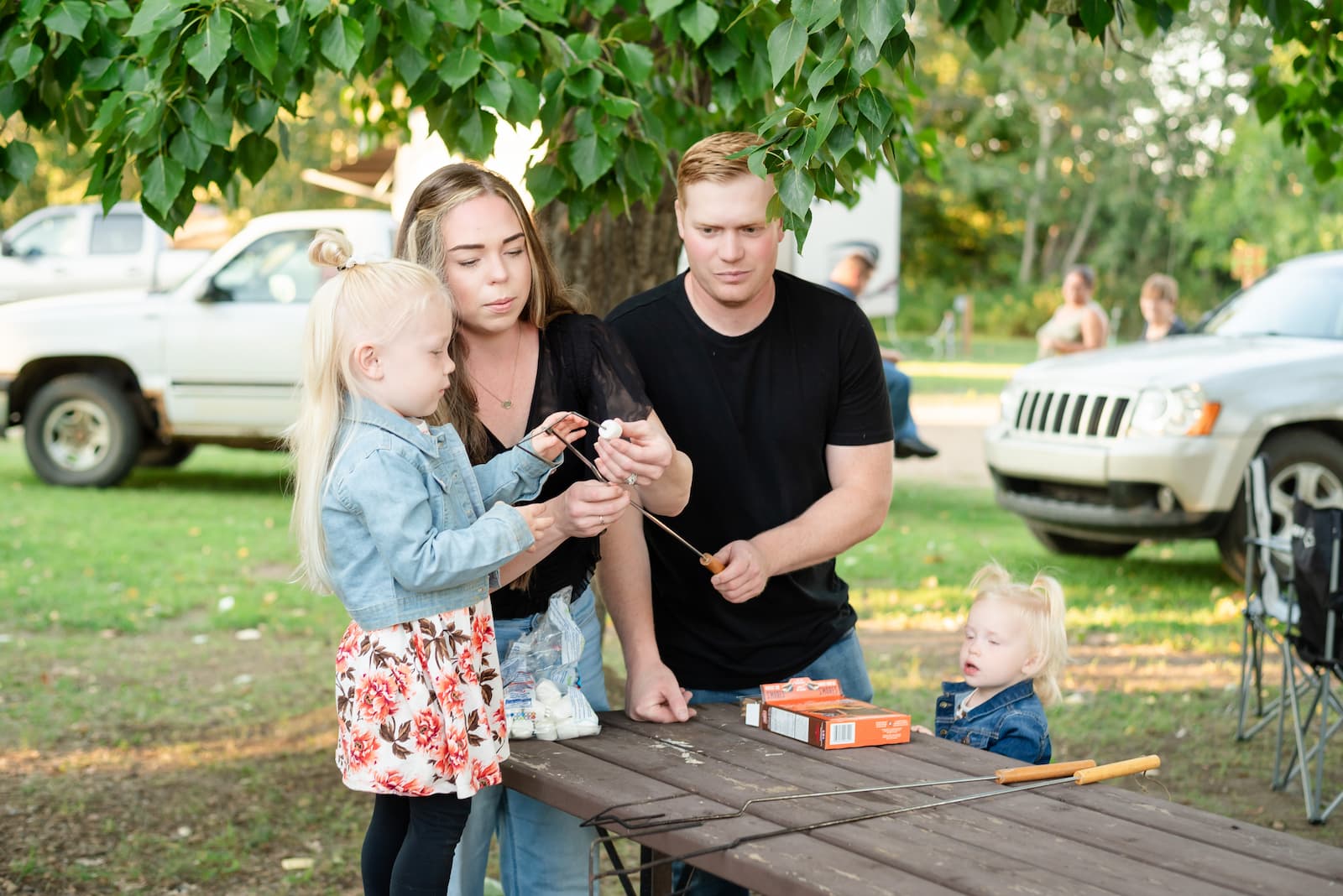 Family camping Alberta